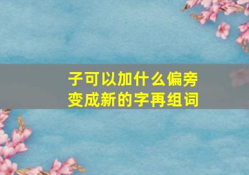 子可以加什么偏旁变成新的字再组词