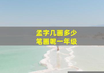 孟字几画多少笔画呢一年级