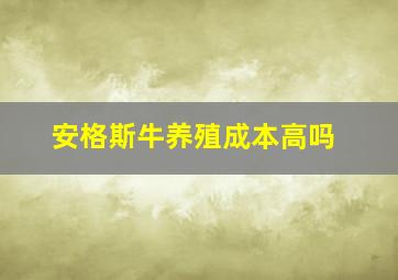 安格斯牛养殖成本高吗