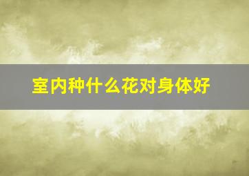 室内种什么花对身体好