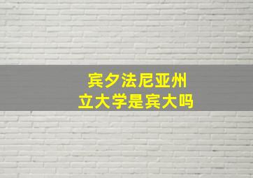 宾夕法尼亚州立大学是宾大吗