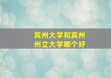 宾州大学和宾州州立大学哪个好