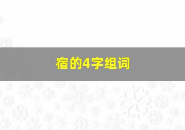 宿的4字组词