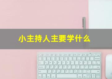 小主持人主要学什么