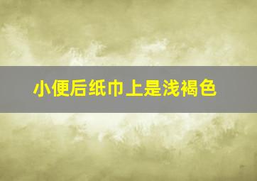 小便后纸巾上是浅褐色