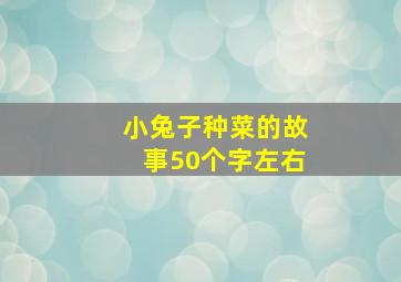 小兔子种菜的故事50个字左右