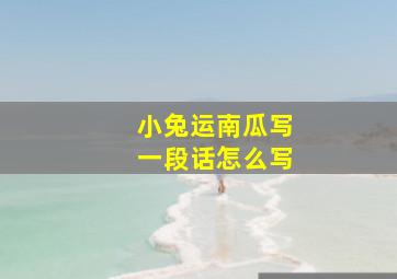 小兔运南瓜写一段话怎么写