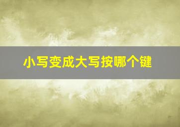 小写变成大写按哪个键