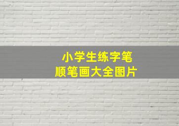 小学生练字笔顺笔画大全图片