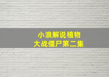 小浪解说植物大战僵尸第二集