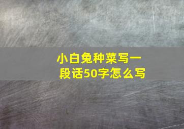 小白兔种菜写一段话50字怎么写