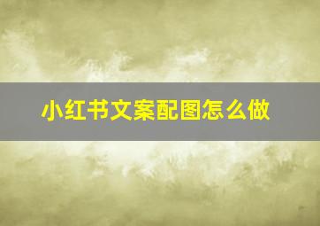 小红书文案配图怎么做