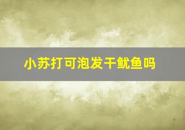 小苏打可泡发干鱿鱼吗