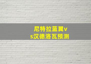 尼特拉蓝翼vs汉德洛瓦预测