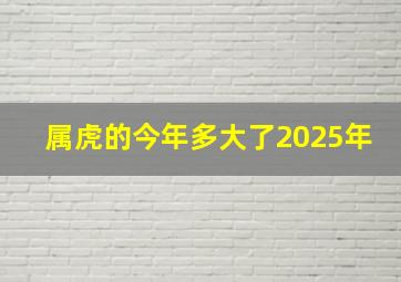 属虎的今年多大了2025年