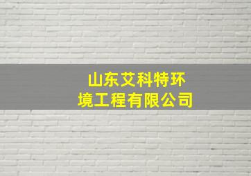 山东艾科特环境工程有限公司