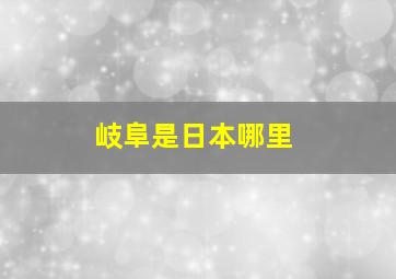 岐阜是日本哪里