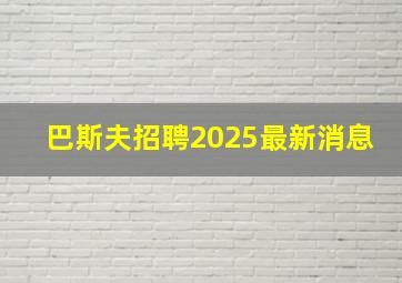 巴斯夫招聘2025最新消息