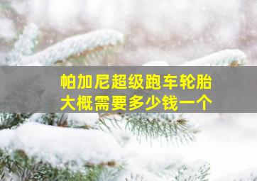 帕加尼超级跑车轮胎大概需要多少钱一个