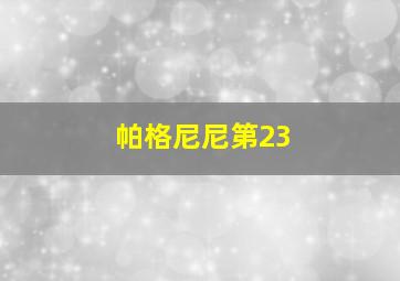 帕格尼尼第23