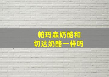 帕玛森奶酪和切达奶酪一样吗