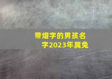 带熠字的男孩名字2023年属兔