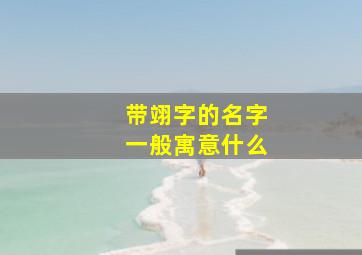 带翊字的名字一般寓意什么