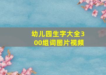 幼儿园生字大全300组词图片视频