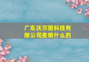 广东沃尔图科技有限公司是做什么的