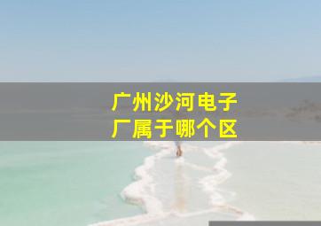 广州沙河电子厂属于哪个区