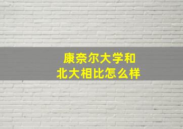 康奈尔大学和北大相比怎么样