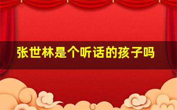 张世林是个听话的孩子吗