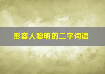 形容人聪明的二字词语