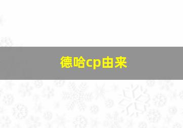 德哈cp由来