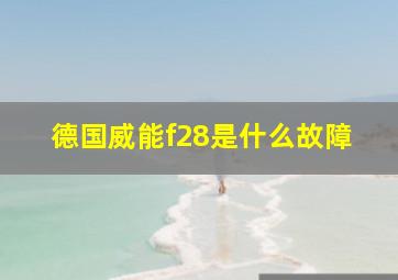 德国威能f28是什么故障