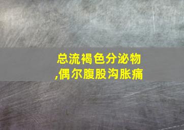 总流褐色分泌物,偶尔腹股沟胀痛