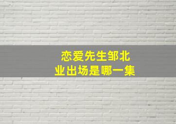 恋爱先生邹北业出场是哪一集