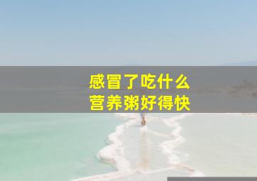 感冒了吃什么营养粥好得快