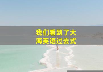 我们看到了大海英语过去式