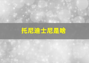 托尼迪士尼是啥