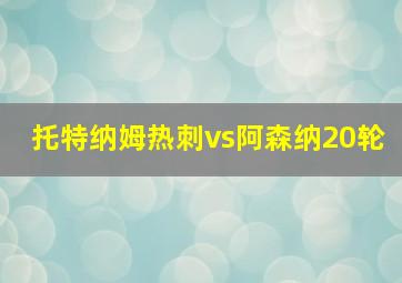 托特纳姆热刺vs阿森纳20轮