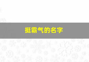 挺霸气的名字