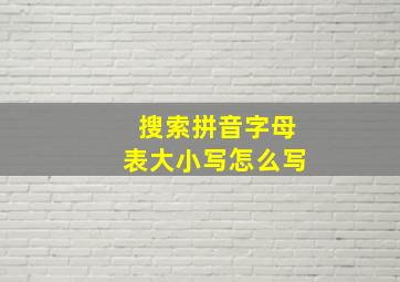 搜索拼音字母表大小写怎么写