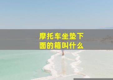 摩托车坐垫下面的箱叫什么