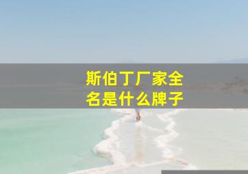 斯伯丁厂家全名是什么牌子