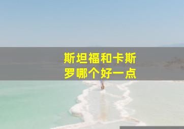 斯坦福和卡斯罗哪个好一点