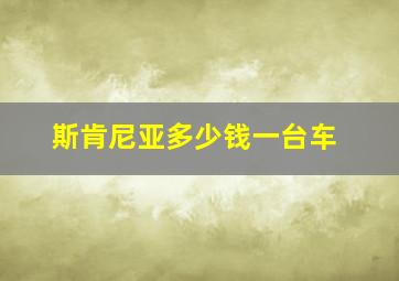 斯肯尼亚多少钱一台车