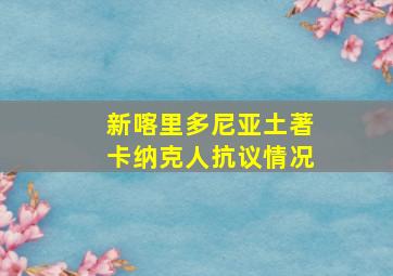 新喀里多尼亚土著卡纳克人抗议情况