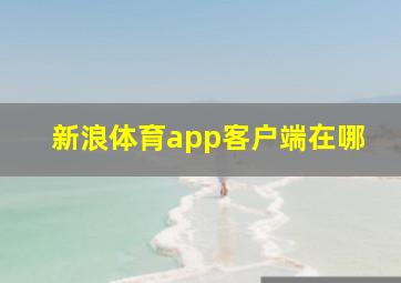 新浪体育app客户端在哪