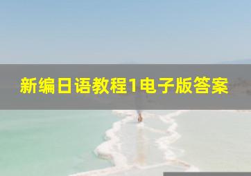 新编日语教程1电子版答案